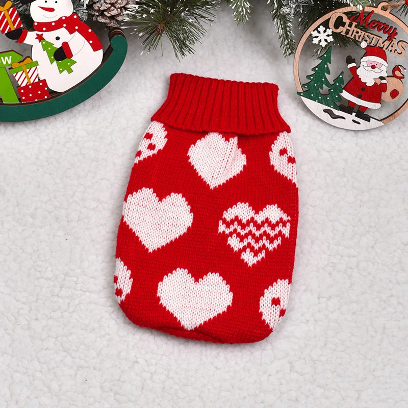 Turtleneck Christmas Wear Dog Knitted Sweater