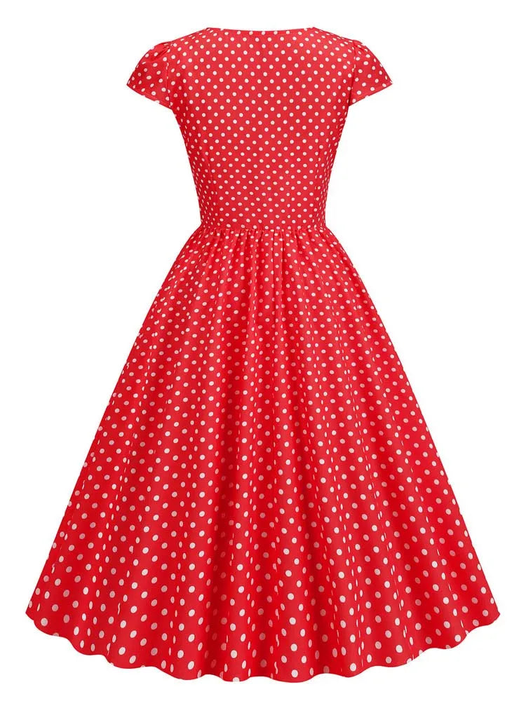 Summer Sleeveless Dot Print Dress