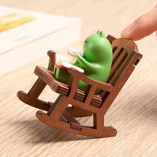 2PC Frog Rocker Chair for Home Small Decor
