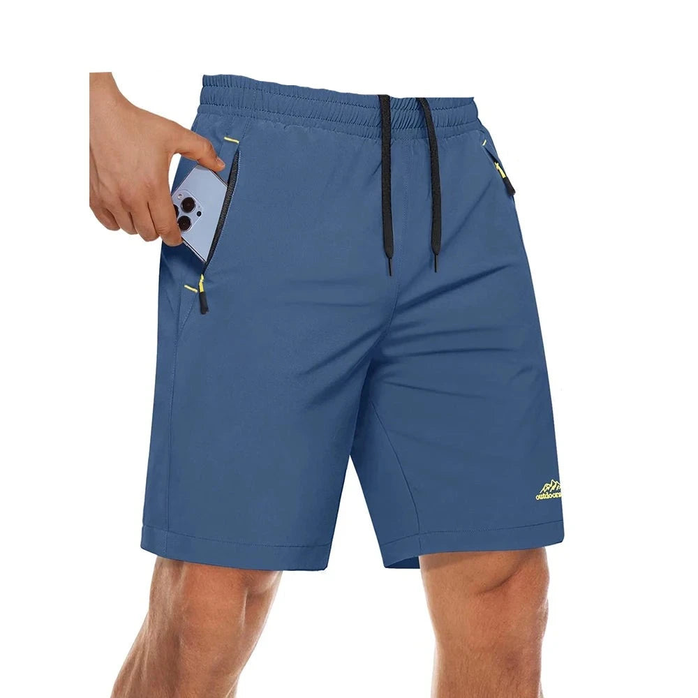 Men's Quick Dry Zip Pocket Athletic Shorts