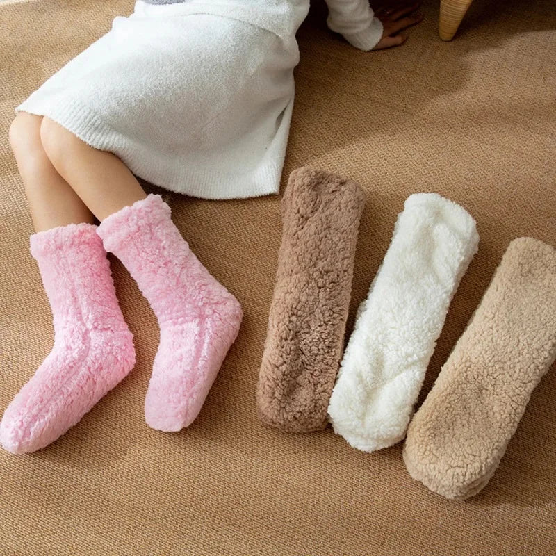 Verdickte Thermo-Bodensocken aus Kaschmir für Damen