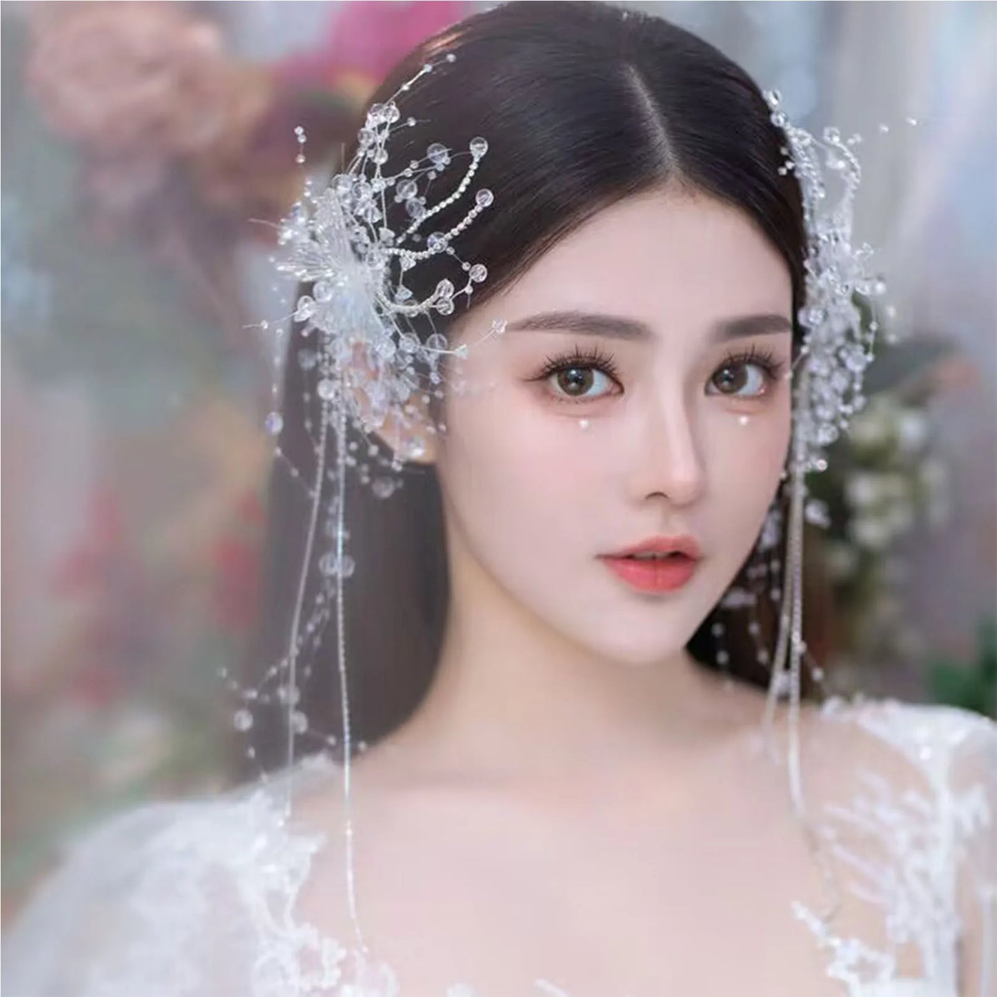 Women's Mermaid Pearl Butterfly Fairy Tassel Hair Clips