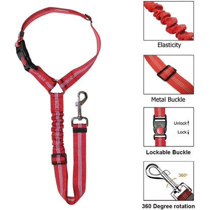 Adjustable Two-in-One Pet Car Safety Belt