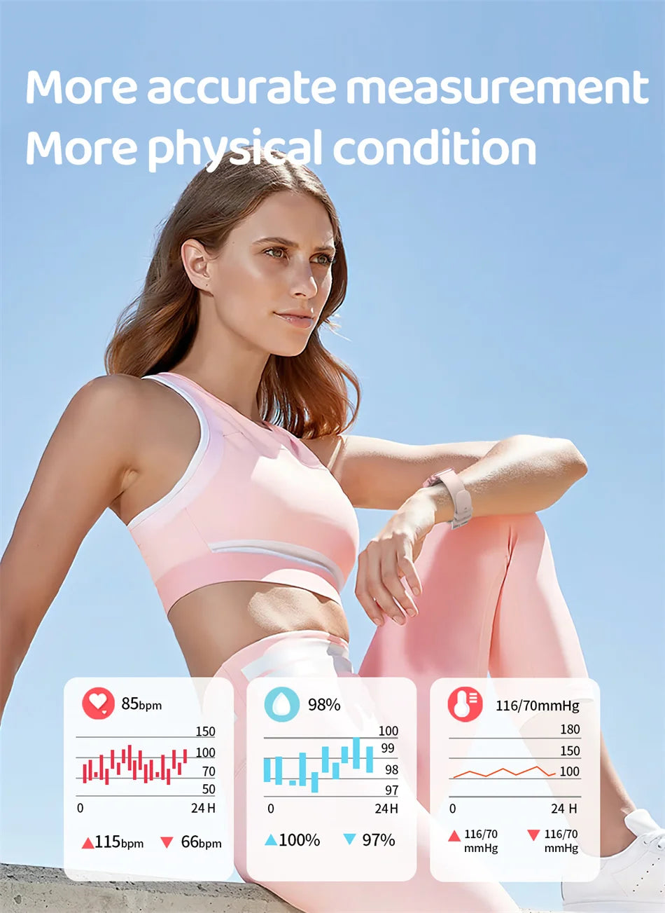 Unisex HD Touch Screen Sports Fitness Tracker Bluetooth Call Smartwatches