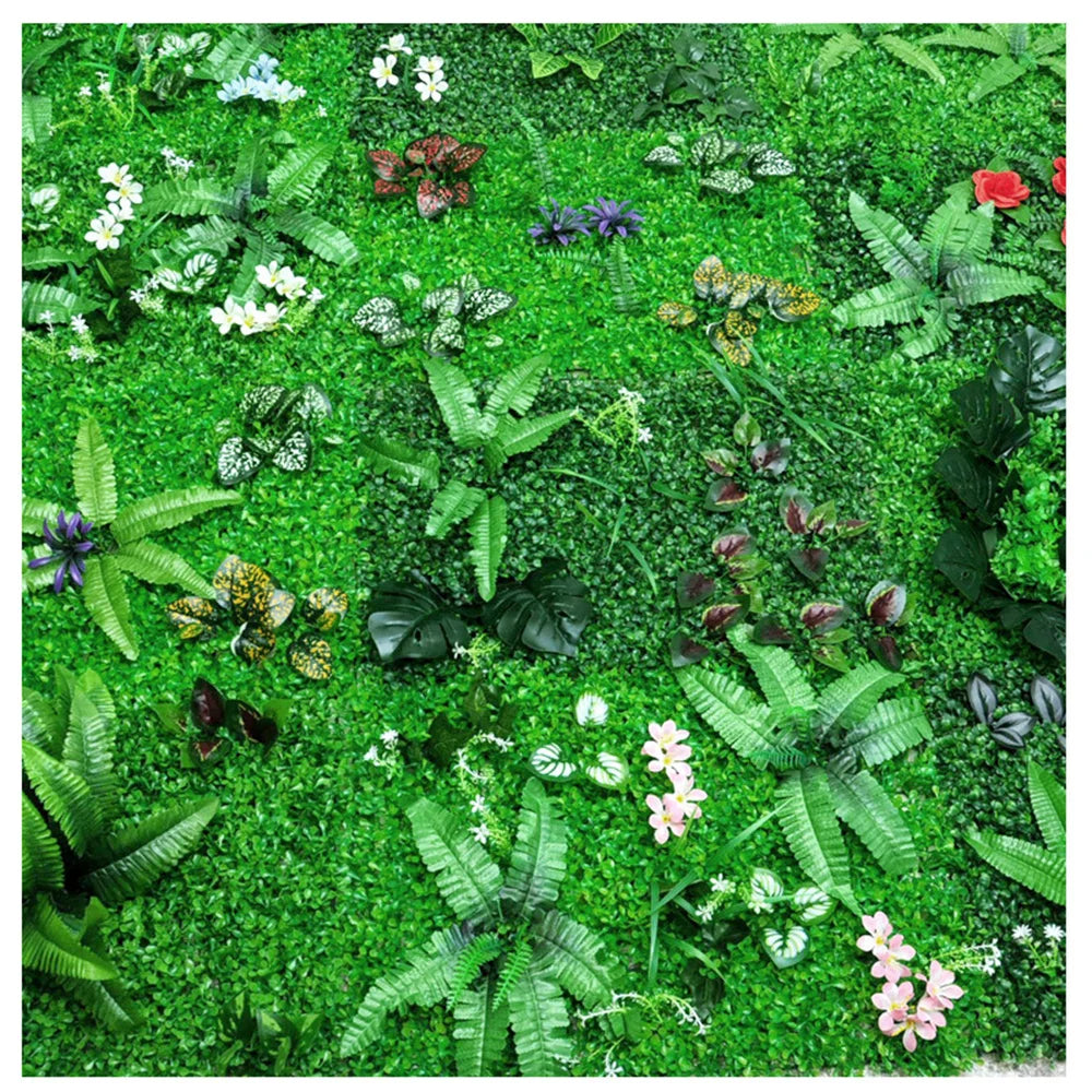 Lush Green Artificial Plant Wall Panel