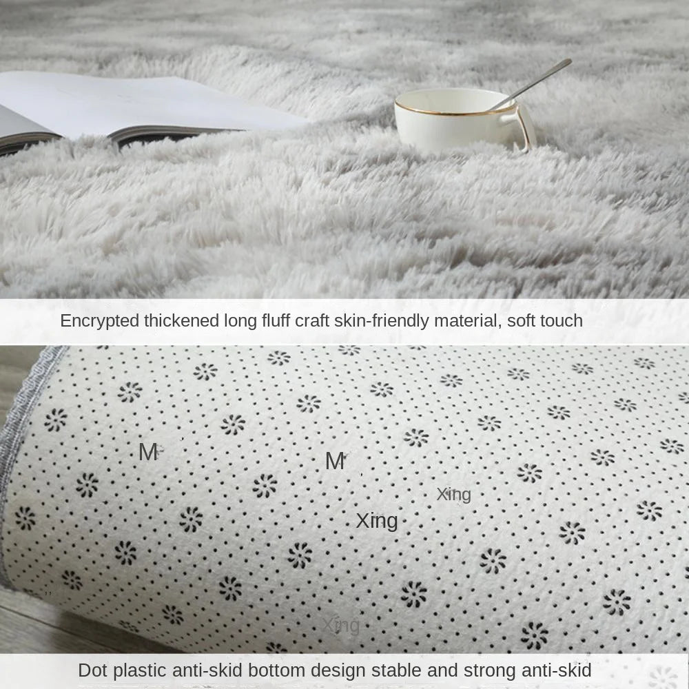 Fluffy Thick Tie Dye Bedroom Rugs