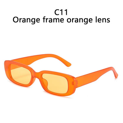 Rechteckige quadratische Retro-Sonnenbrille mit UV400-Schutz für Herren