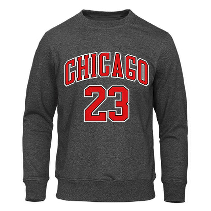 Sweat à capuche en polaire hip-hop Chicago 23 pour hommes