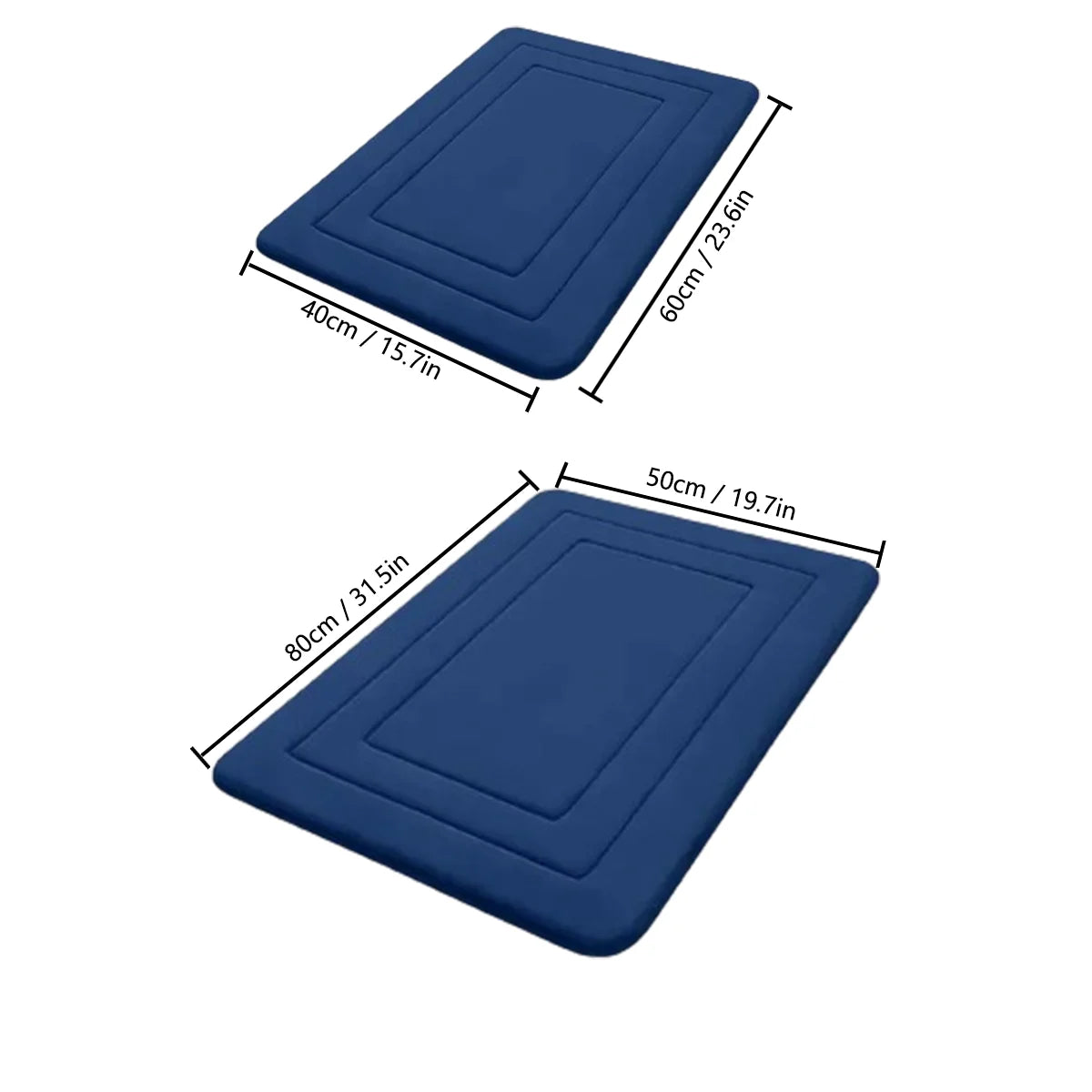 Verdickte, saugfähige und rutschfeste Flanell-Badematte 