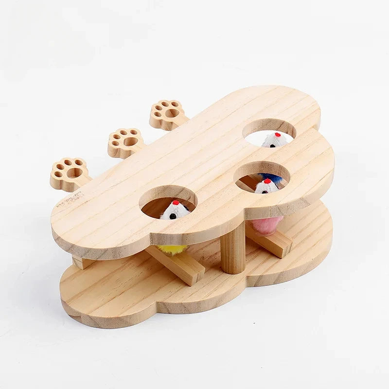 Indoor Solid Wood Cat Toys