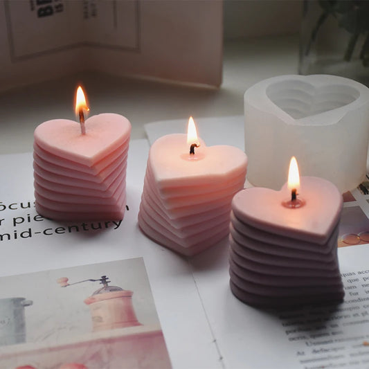 Heart-shaped 3D Rotating Love Candle