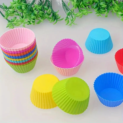Random Color Silicone CupCake Mold Set