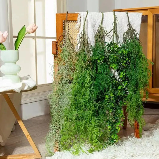 Rattan Green Grass Hanging Plant