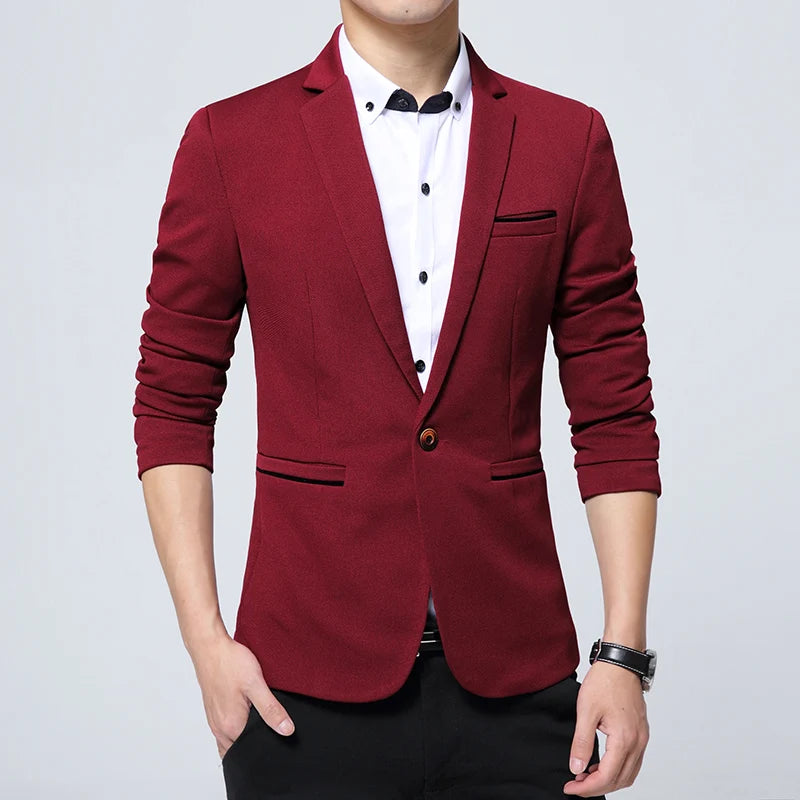 Blazer de costume léger et ajusté pour homme