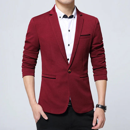 Blazer de costume léger et ajusté pour homme