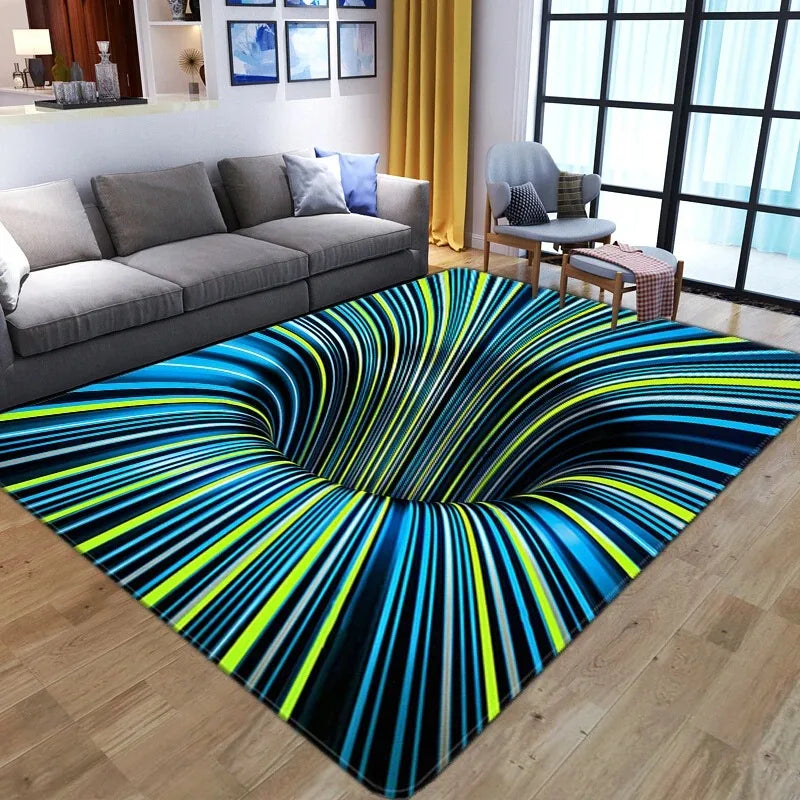 3D Vortex Illusion  Entrance Door Floor Carpet