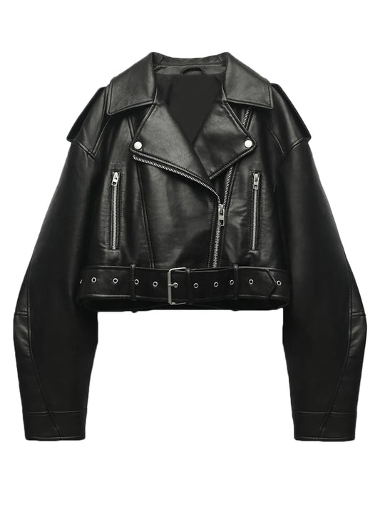 Women’s Faux Leather Biker Jacket