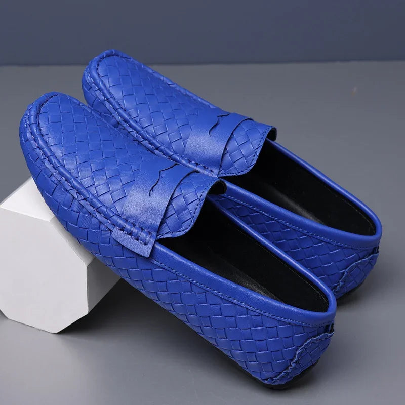 Men's Handmade Flat Casual PU Leather Moccasins
