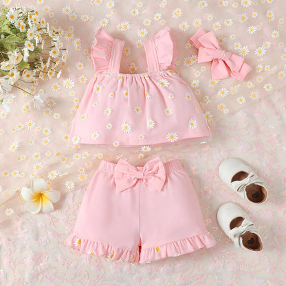 Tenue d'été brodée pour bébé fille