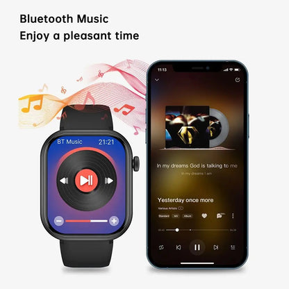 Unisex-Bluetooth-Fitness-Smartwatch mit kabellosem Laden