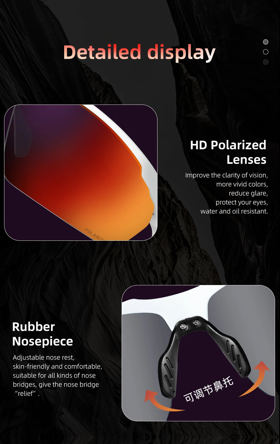 Polarized UV400 Sports Sunglasses True Color for Driving, Fishing, Running