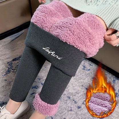 High Waist  Skinny Velvet Lined Pencil Jeans