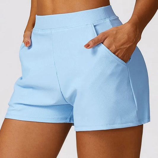 Shorts de sport et de yoga taille haute