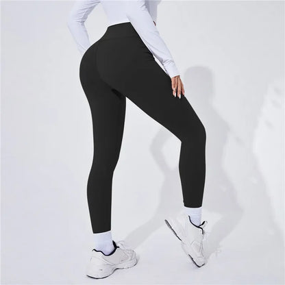 Warme Yoga-Leggings mit hoher Taille