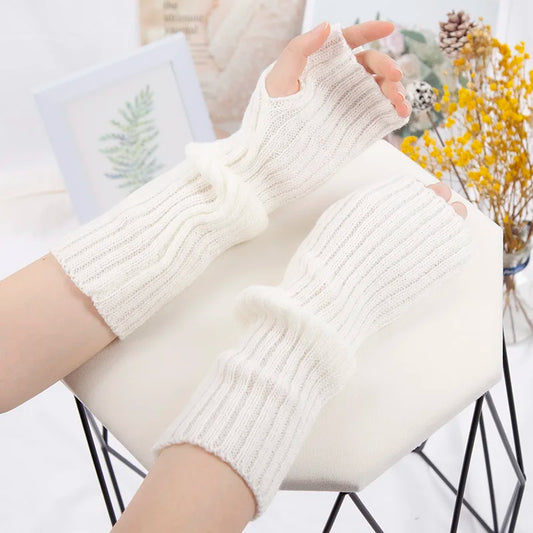 Winter Knitted Fingerless Gloves