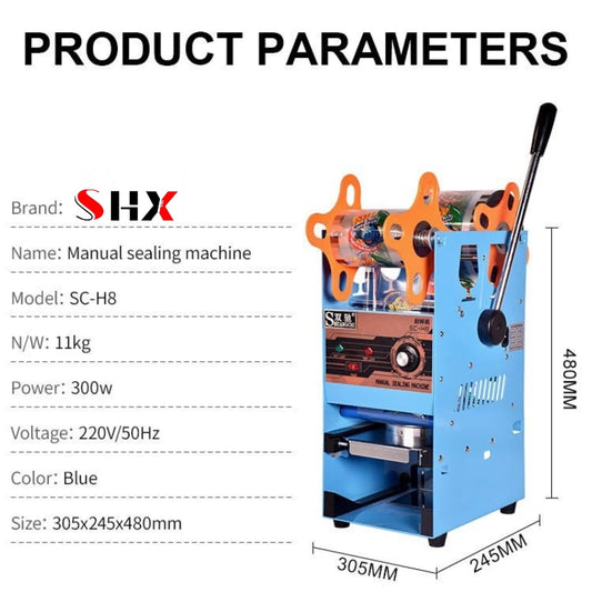 Machine semi-automatique de scellage de gobelets - Scelleuse de gobelets électrique 