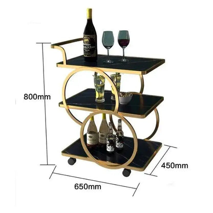 Metal Rolling Bar Kitchen Trolley