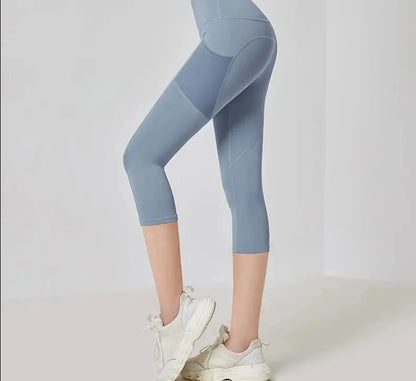 High Waist Cropped Yoga Leggings