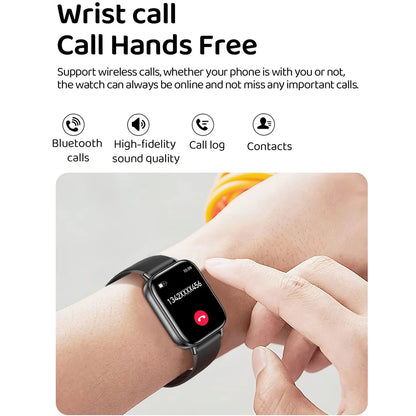 Unisex HD Touch Screen Sports Fitness Tracker Bluetooth Call Smartwatches