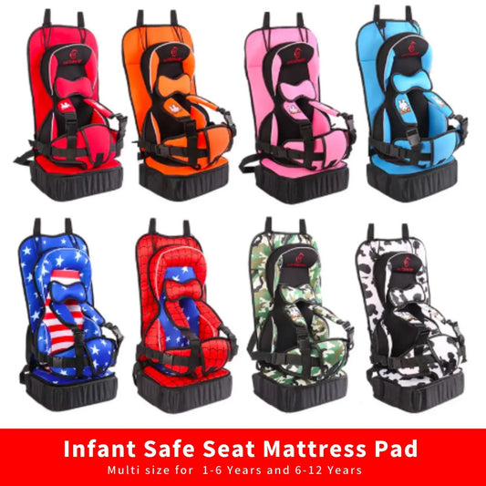 Kids Safe Car Seat Pad for 1-12 Years Child