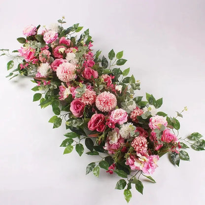Rangée de fleurs artificielles pour fond de fête de mariage, 100 cm 