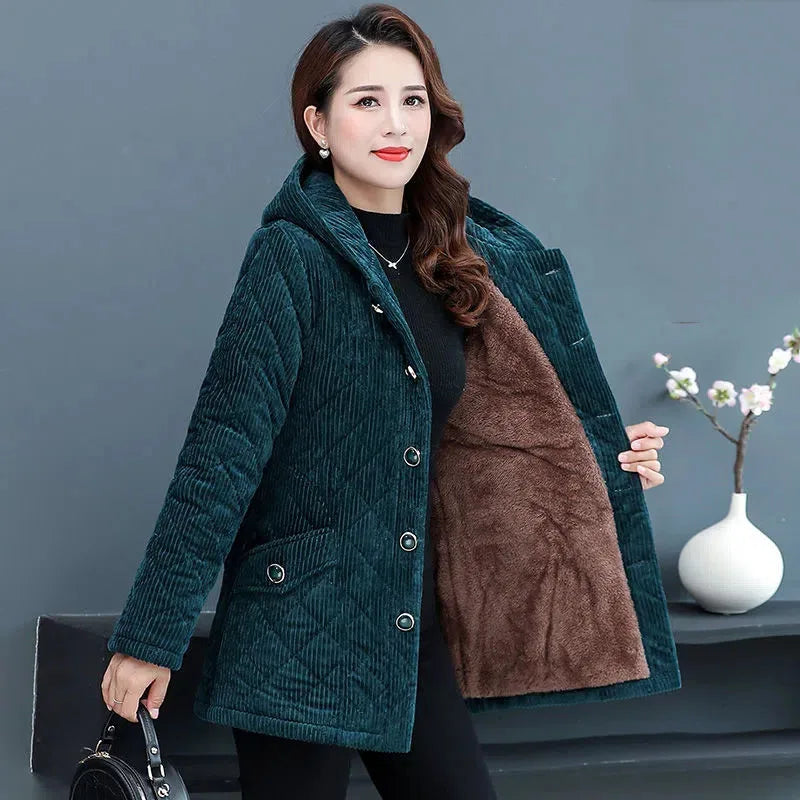 Autumn Winter Loose Hooded Warm Overcoat