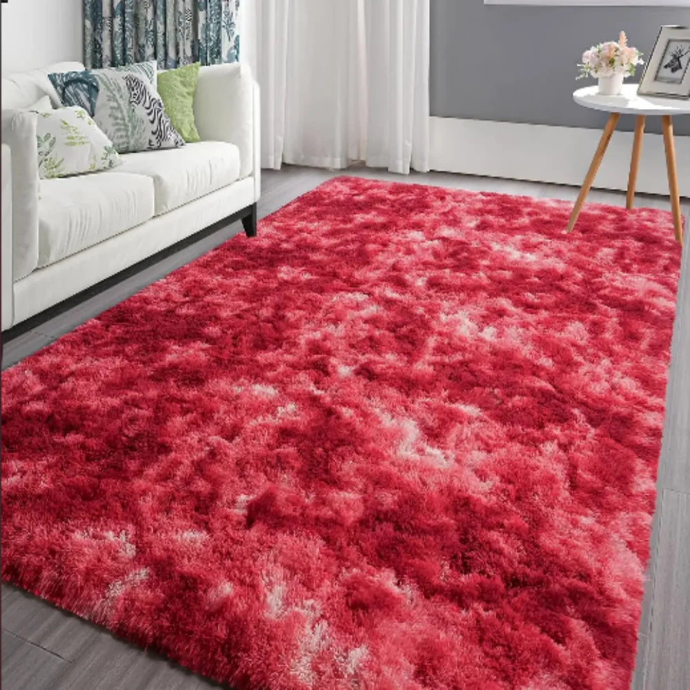 Tie-Dye Gradient Washable Fluffy Soft Living Room Carpet
