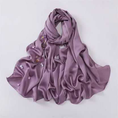 Handgemachter Hijab-Schal mit Blumenmuster
