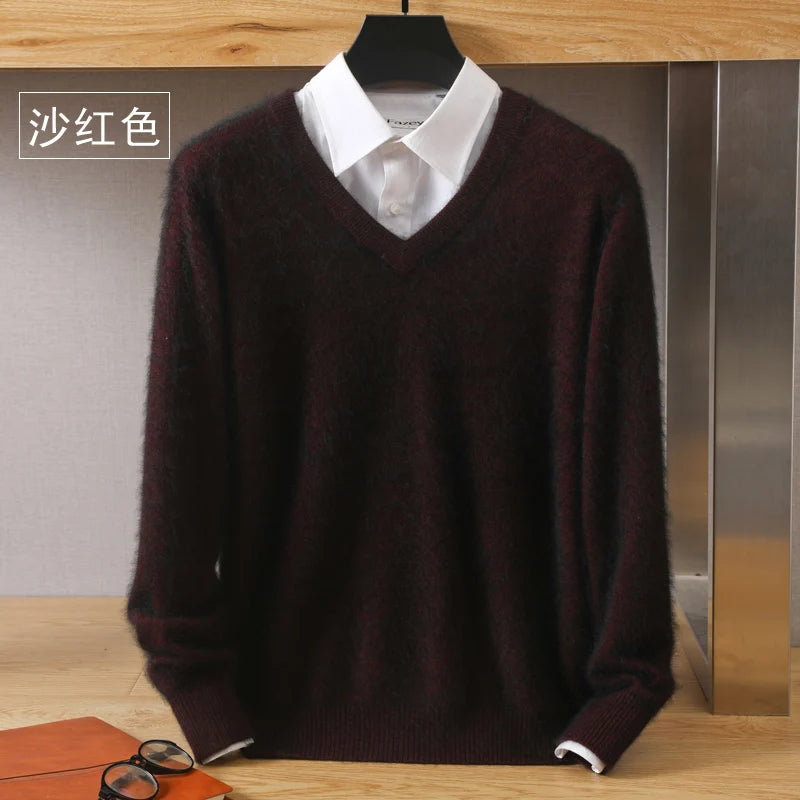 High-Quality Mink Wool Men's Sweater