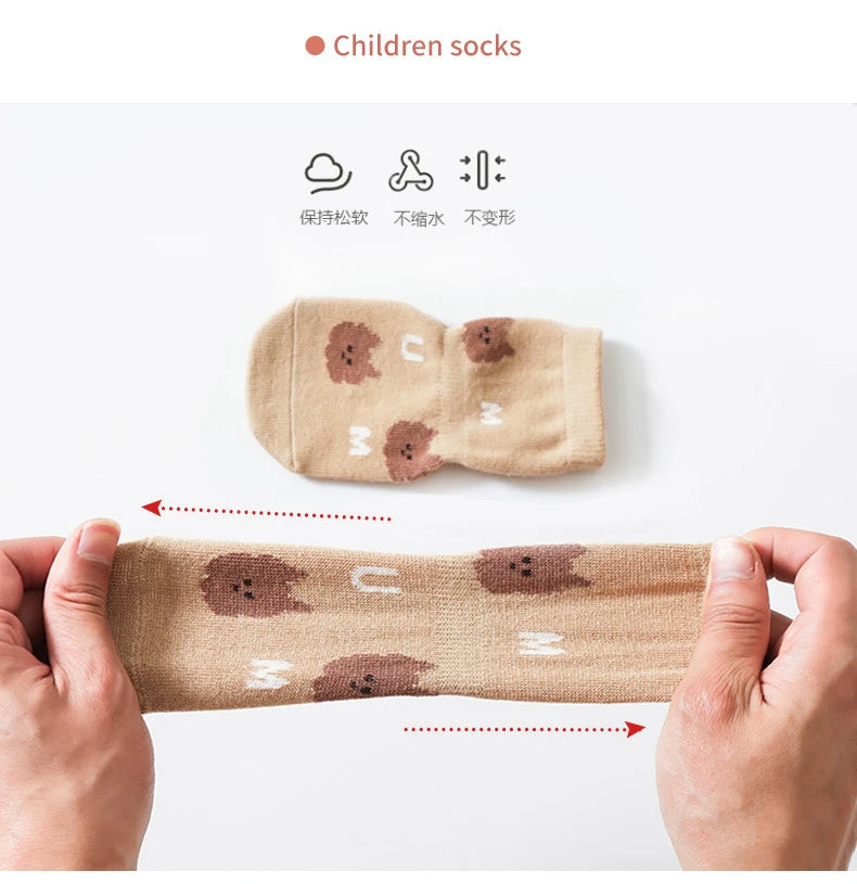 Chaussettes bébé en pur coton à imprimé dessin animé