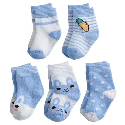 Enfants 5 paires de chaussettes à imprimé animal