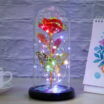 Rose Light Artificial Colorful LED Butterfly Lamp