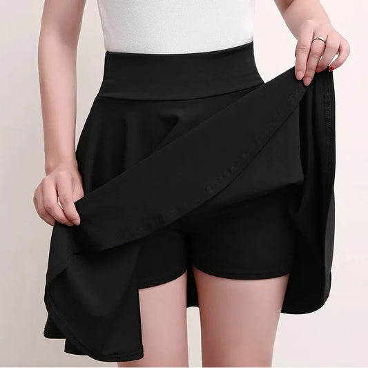 Women's Black Pleated Mini Skirts