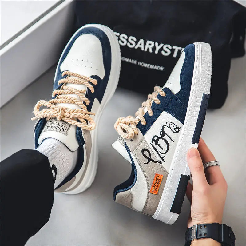Men's Casual Platform Lace-Up Sneakers