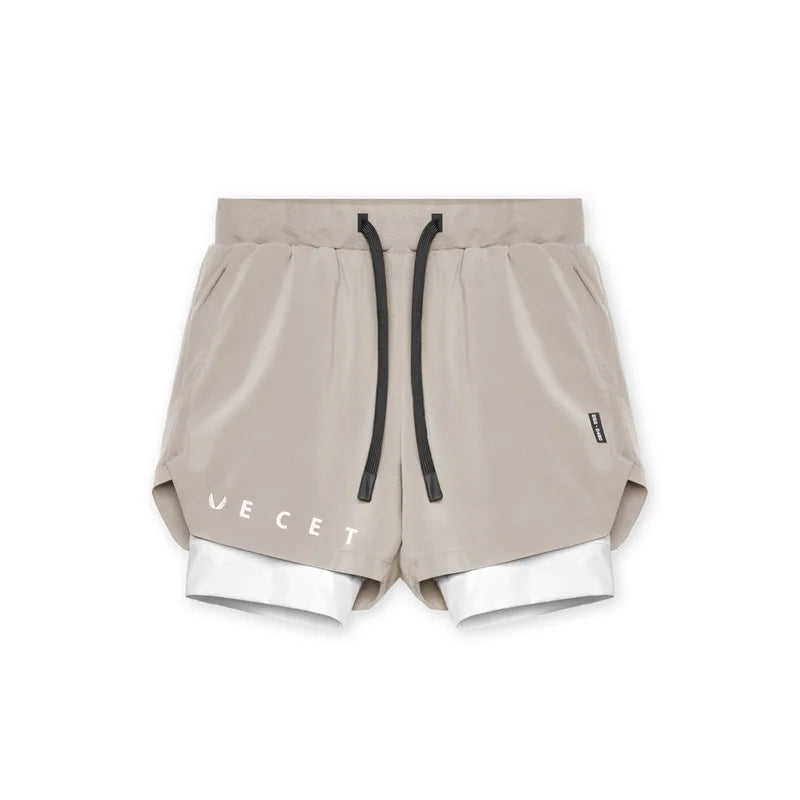 Summer Quick-Dry Double-Layer Gym Shorts for Men