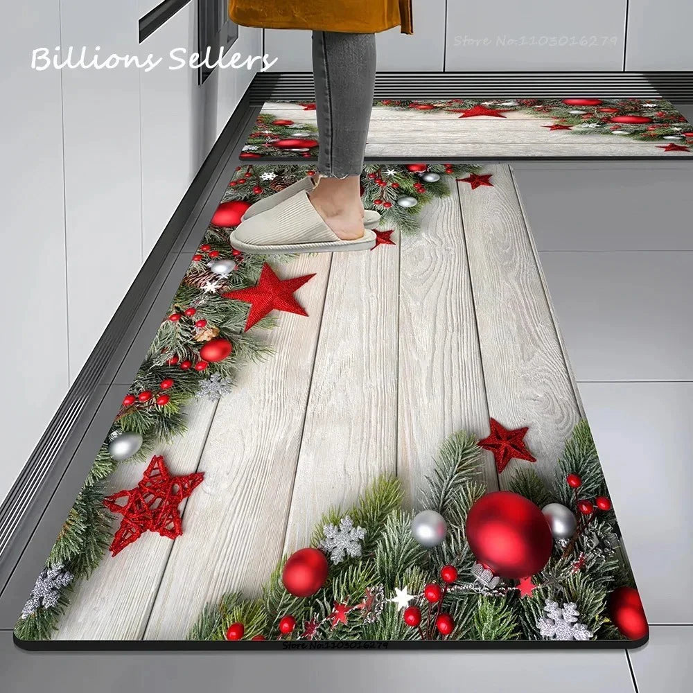 Christmas Washable Kitchen Floor Mat