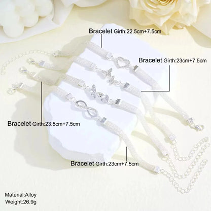 Bracelet de cheville unisexe rétro à deux paillettes pour l'été