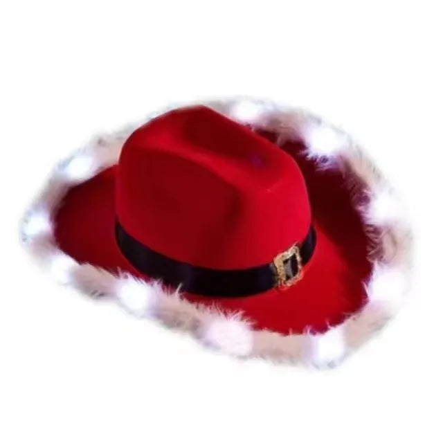 santa cowboy hat
