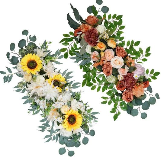 Elegant Artificial Floral Background for Hotel Table Décor