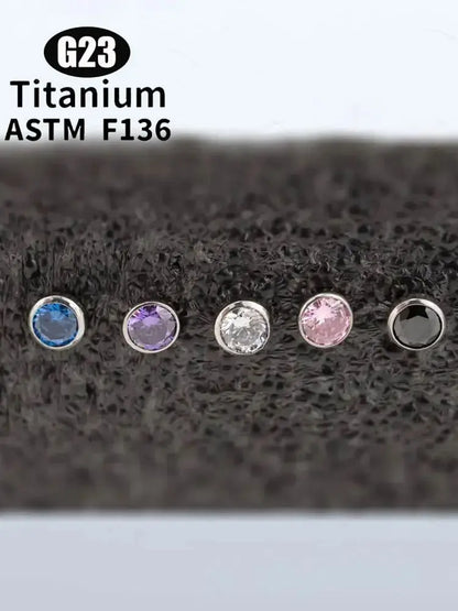 Bijoux de nez en pierre de Zircon titane